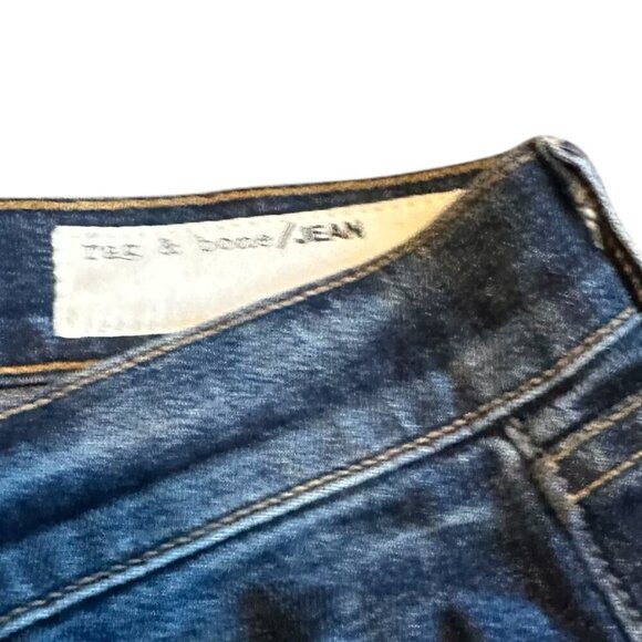 Rag & Bone Denim Dre Distressed Jeans Pants Dark Colvin Wash Size 28 Women's - Picture 14 of 14